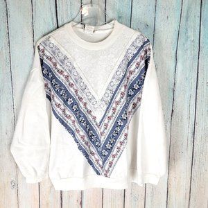 SEPARATE ISSUE Vintage Floral 1990’s Embellished Sweatshirt - 24W